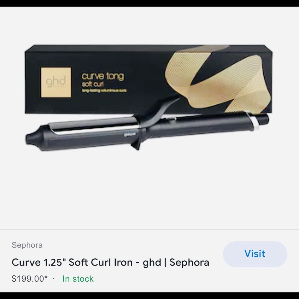 ghd 1.25” soft curl iron